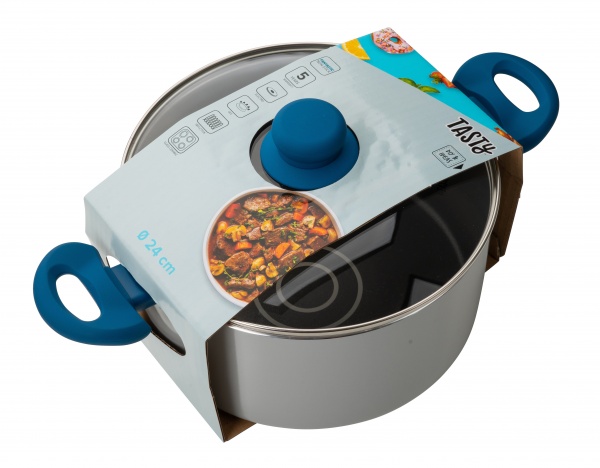 Кастрюля с крышкой Tasty 24 см 678540 Fackelmann