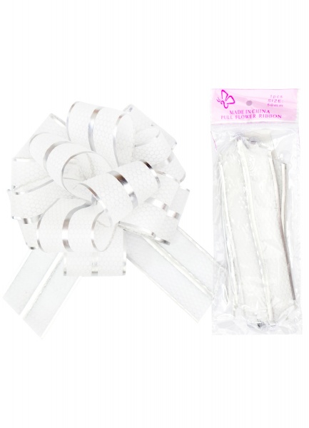 Бантики білий 18828 5 см 1,2 м білий 
