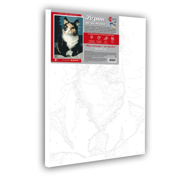 Картина за номерами Три кольори – на щастя 954003 40x50 см Santi 