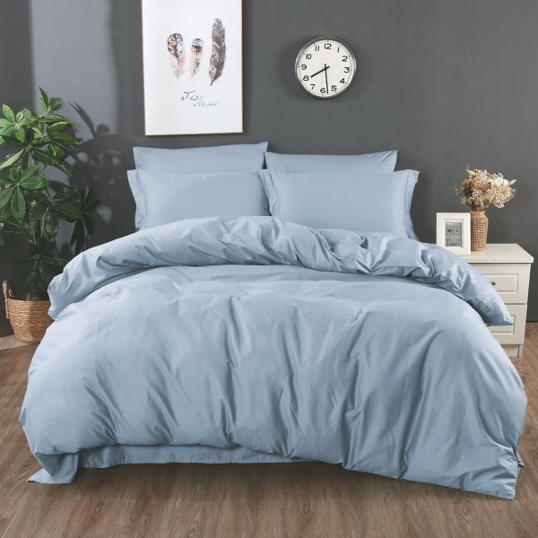 Комплект постельного белья евро светло-серый Word of Dream 