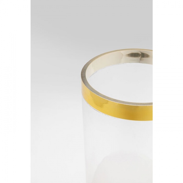 Ваза KARE Design Golden Flow 30 см прозора 