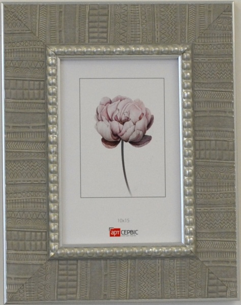 Рамка для фото Арт-Сервіс ЕА-01805 1 фото 10x15 см сірий зі сріблястим 