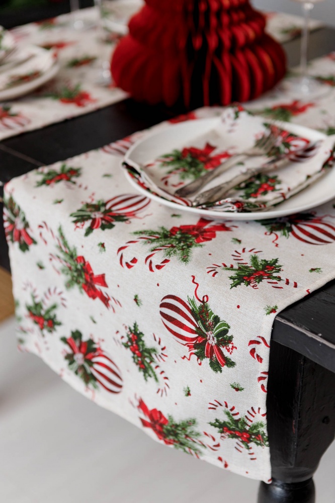 Раннер STRIPE BALLS 40x136 см Прованс