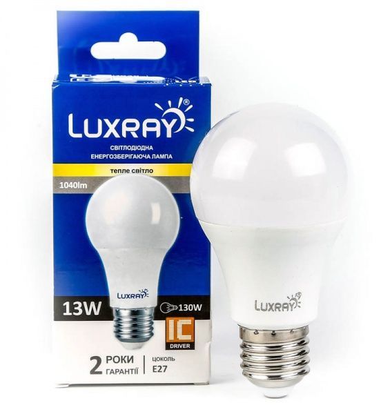 Лампа світлодіодна Luxray 13 Вт A60 матова E27 220 В 3000 К LX430-A60-2713 
