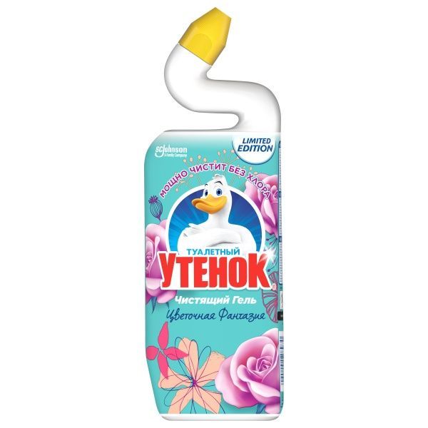 Средство для чистки унитаза Туалетный утенок Цветочная фантазия 750 мл 