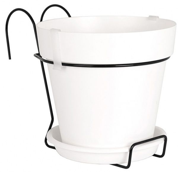 Горшок пластиковый Artevasi Capri круглый 4л белый 