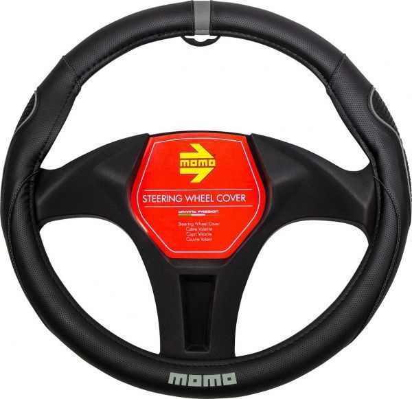 Чохол на кермо MOMO SWC014BG чорний із сірим