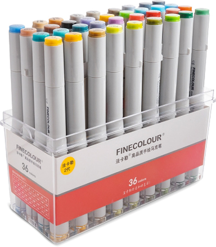 Набір маркерів FINECOLOUR Junior 36 кольорів EF101-TB36 різнокольоровий 