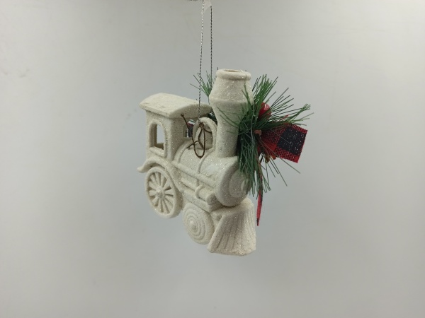 Декоративна підвіска Потяг 9 см білий LD21036W