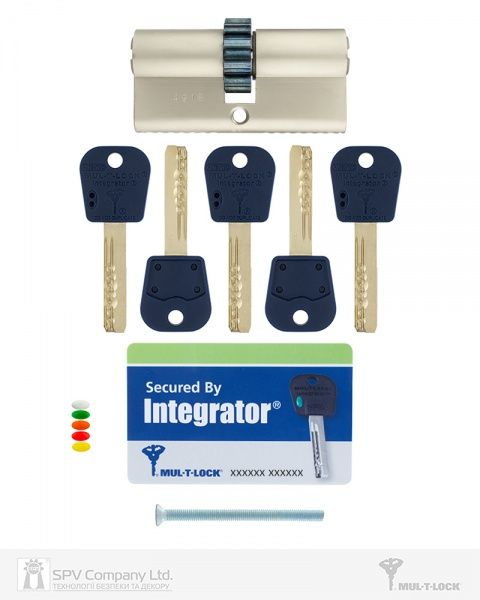 Цилиндр Mul-T-Lock INTEGRATOR 33x33 ключ-ключ 66 мм никель CGW