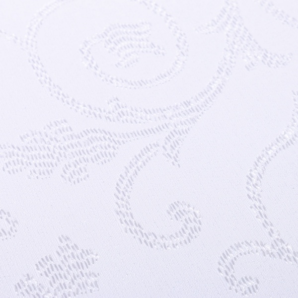 Скатерть с гипюром KDK d160 белый Karna 