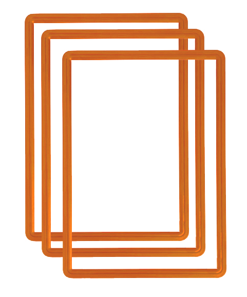 Рамка А4 формату помаранчева 3 шт.