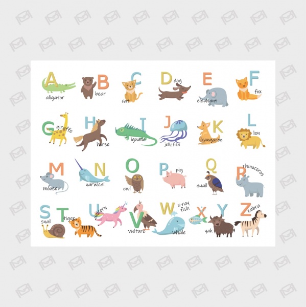 Пазлы магнитные MAXGROUP Английский алфавит 24 элемента NM-204