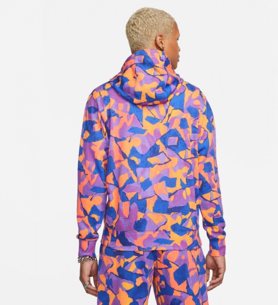 Джемпер Nike CLUB+ FT PO HOODIE AOP DX0791-551 р. S різнокольоровий