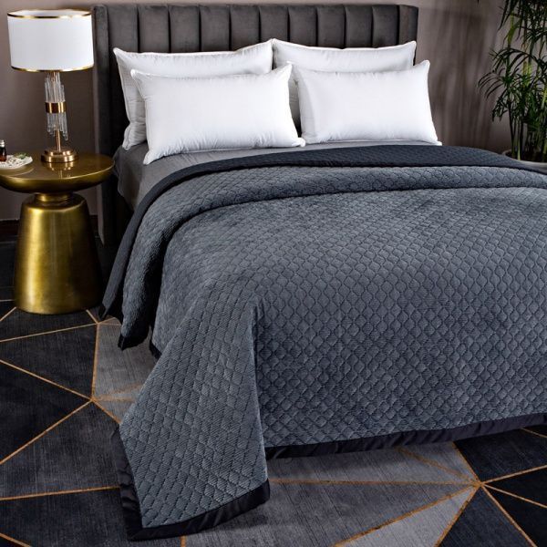 Покривало Velvet Darby 240x260 см La Nuit графіт 