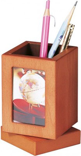 Підставка настільна для ручок з фоторамкою горіх 1591FDХ