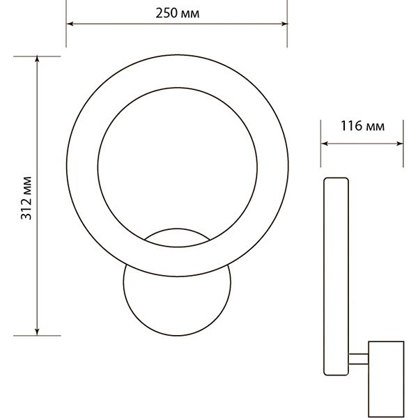 Бра Светкомплект Home WL112R OP с пультом ДУ LED 12 Вт белый 