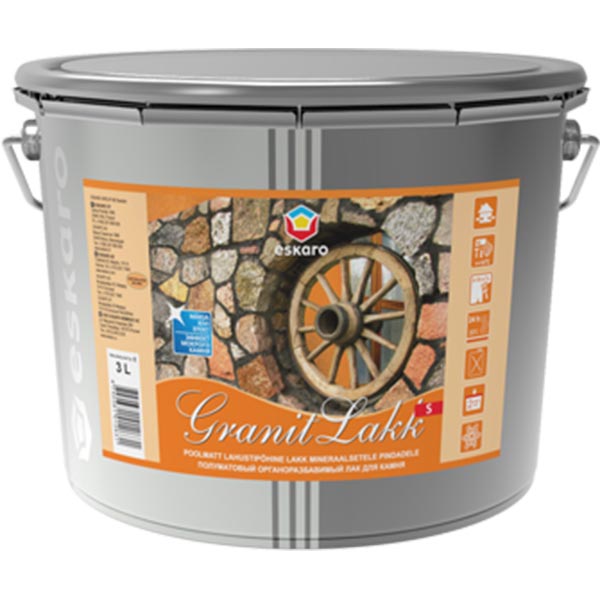 Лак для камня Granit Lakk S Eskaro полумат 3 л