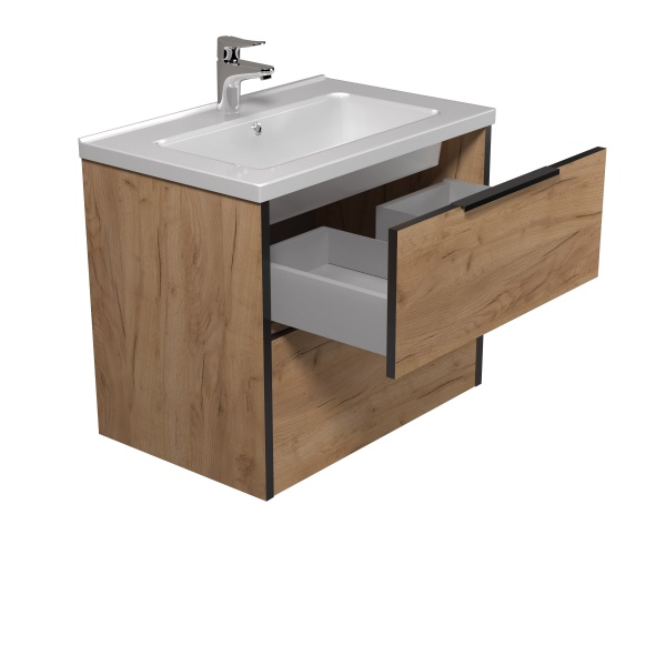 Тумба підвісна Мойдодир Line Craft 70-А з умивальником Rodeo 70