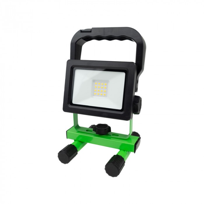 Ліхтар прожекторний Ecolight LED EC20690 10W 5000К 2200MAh 800 Lm чорнийзелений