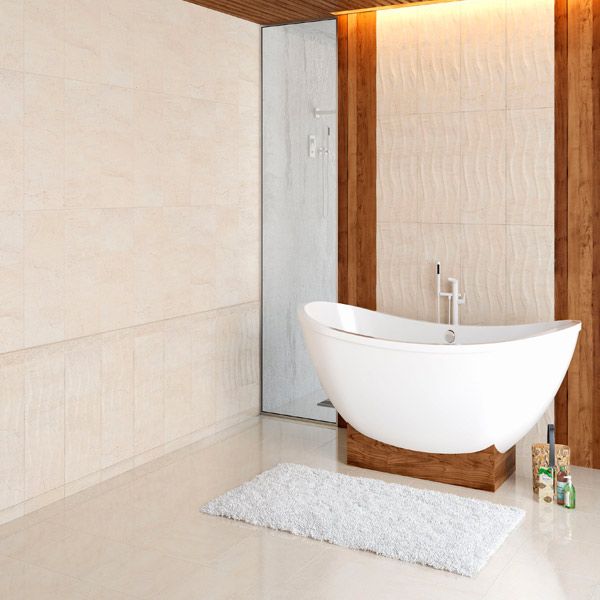 Плитка Golden Tile Crema Marfil рельефний бежевий Н51153 300x600 мм 2 сорт