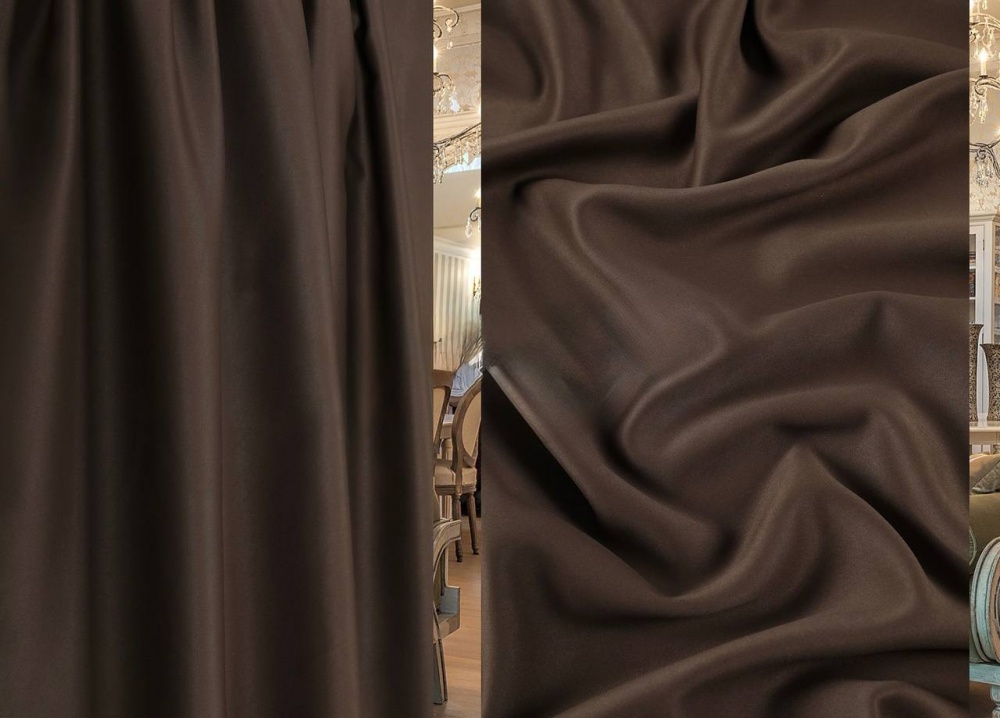 Штора-блэкаут Matte коричневая матовая 200х270 см Velvet House