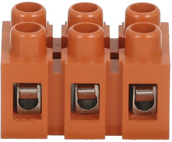 Колодка клемна EMT 3 полюси 0.5-6 кв.мм помаранчевий 