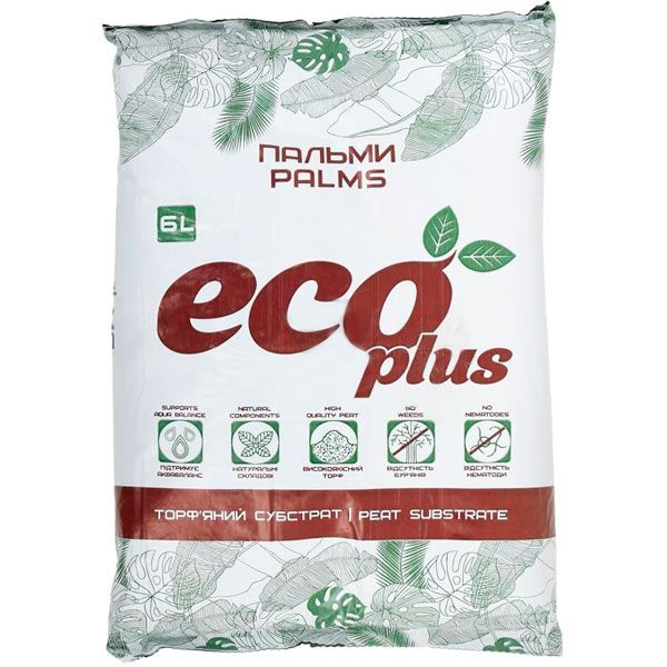 Субстрат торф Eco Plus Пальма 6 л