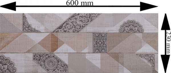 Плитка InterCerama Manifesto декор 23х60/ Д 166071 