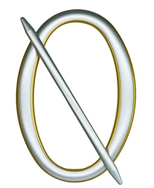 Декор Овал 2 180х125 мм срібло/золото D004-4-3 MISLT