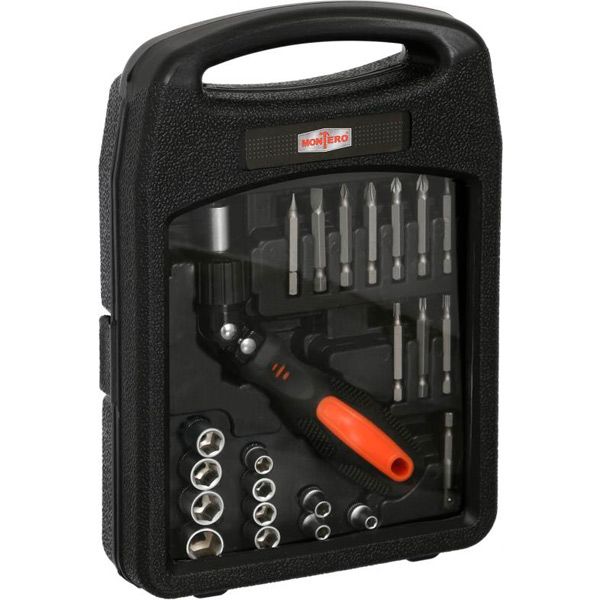 Отвертка Montero поворотная с набором насадок MN-40358