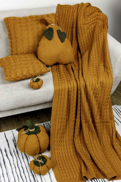 Плед Happy Fall Kosa Охра 130x170 см Прованс 
