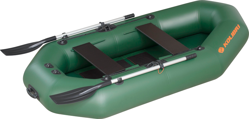 Човен Kolibri K-250T.01.01 з пайолом слань-килимок зелений