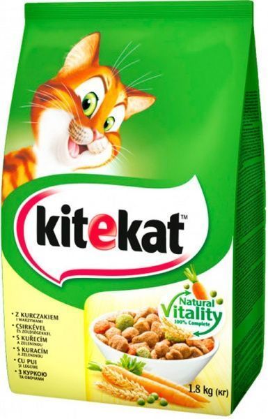 Корм Kitekat с курицей и овощами 1,8 кг