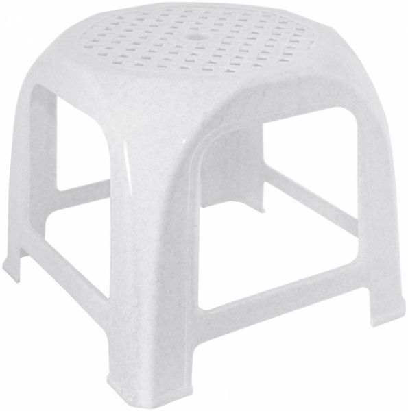 Табурет пластиковый Алеана Малятко 27x32x32 см белый  