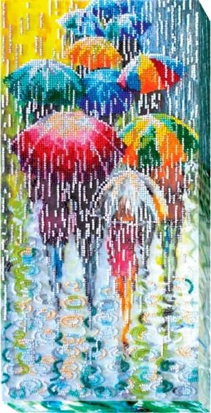 Набір для вишивання бісером на натуральному художньому холсті Веселі парасольки АВ-434 Абрис Арт 