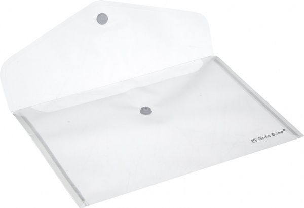 Папка-конверт на кнопке А5 прозрачная Nota Bene