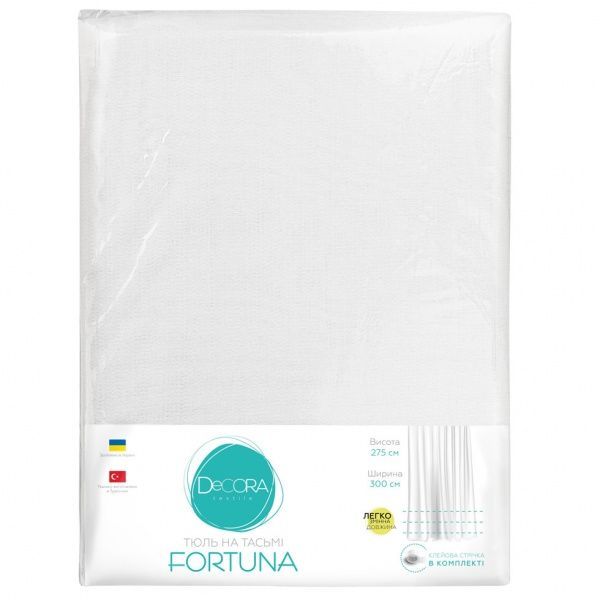 Тюль Fortuna 300х275 см білий Decora textile