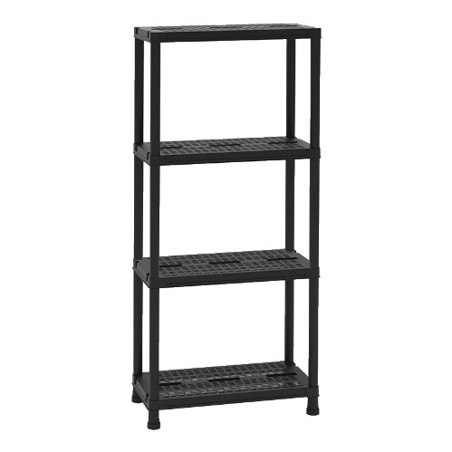 Стелаж пластиковий Toomax 4 полиці 63-4 1380x300x600 мм чорний (142-TOOMAX) 