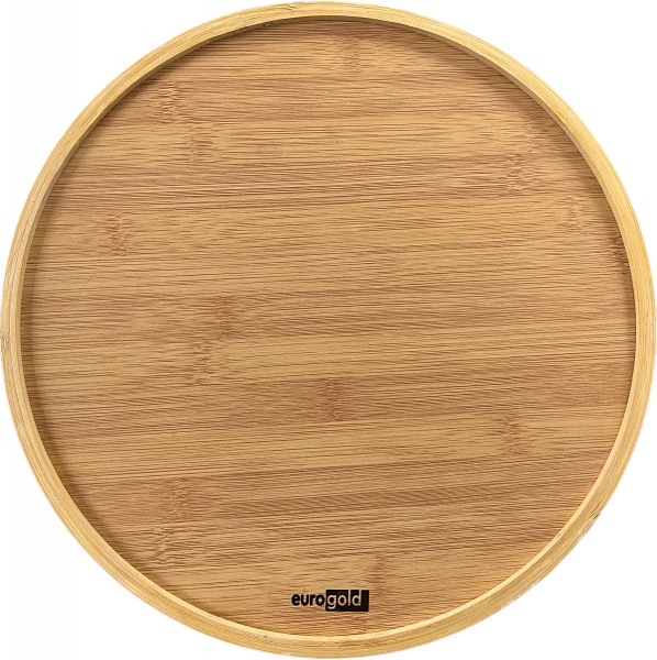 Поднос бамбуковая декорированная круглая 30 см 7108200005 Eurogold