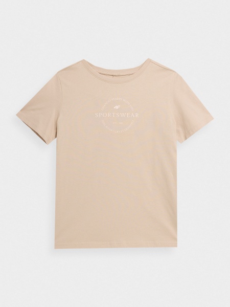 Футболка 4F TSHIRT F0902 4FAW23TTSHF0902-83S р.S бежевий