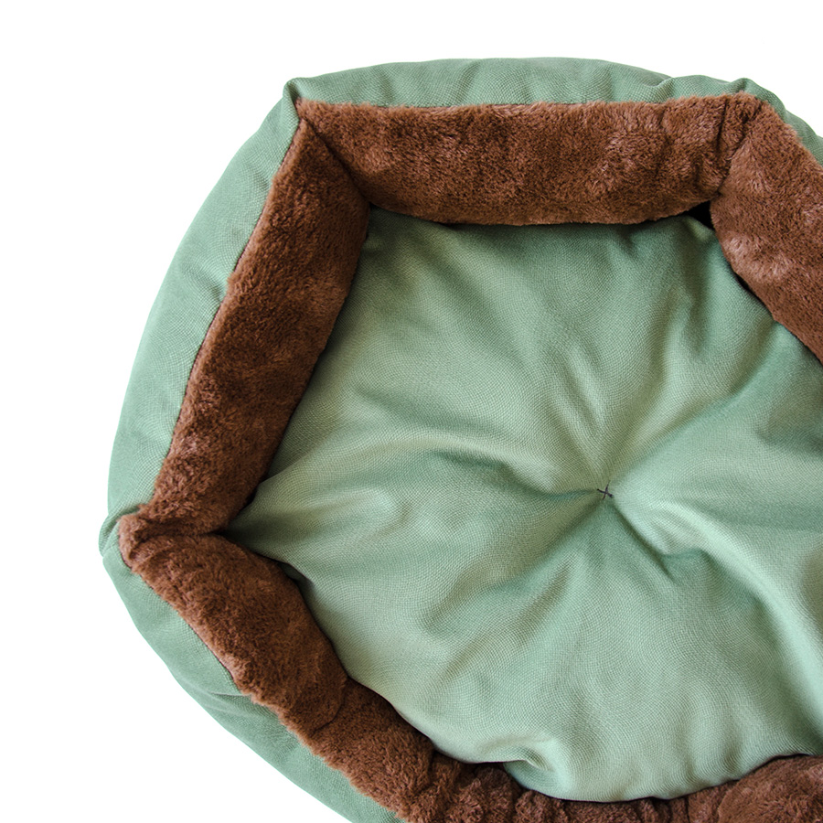 Лежак 10 центів для Джека Кула 65х55х15 см зеленый с коричневым