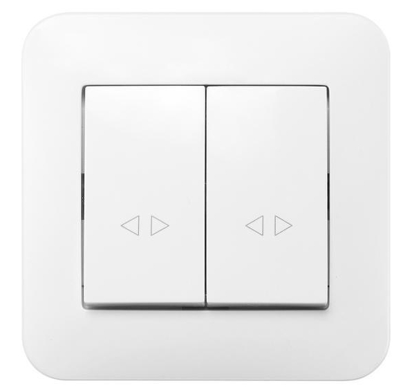 Вимикач перехресний перехресний двоклавішний Hausmark Luno білий 709-0202-107TW