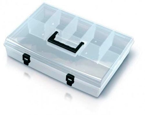 Органайзер для дрібних деталей для метизів Prosperplast прозорий (400x298x85) 6 секцій (NUN16) 16