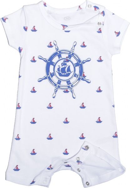 Песочник Фламинго р.68 белый с синим 509-222-26 