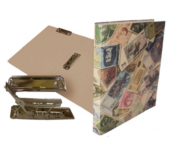 Папка з притиском MINICLIP+CLIPBOARD 20 мм А4 КРАФТ асорті iTEM