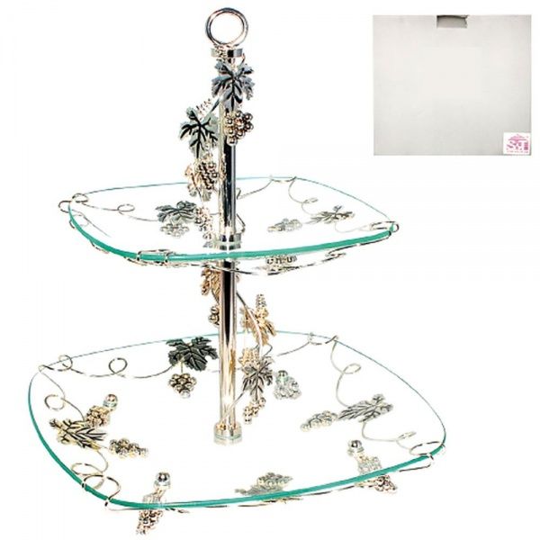 Фруктовниця двоярусна Виноград 37210 S&T 