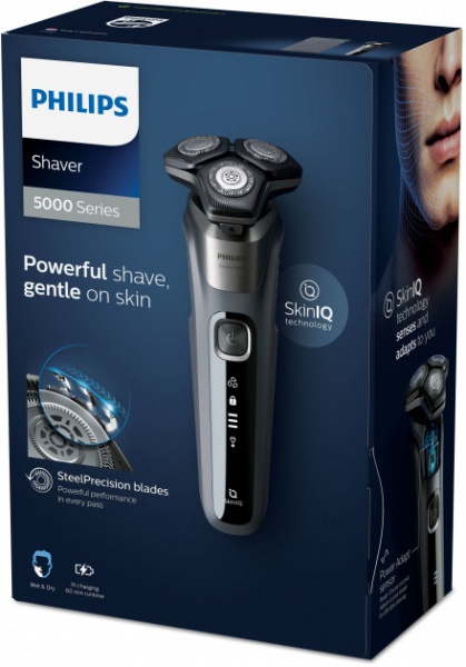 Электробритва Philips Shaver series 5000 S5587/10 + мягкий футляр серый 
