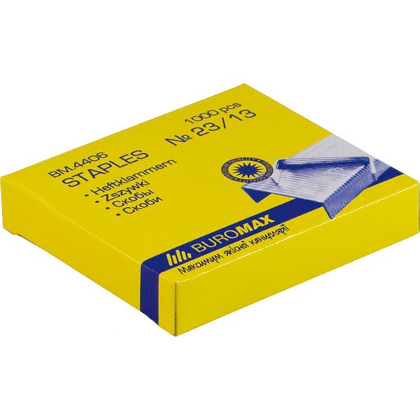 Скобы Buromax Люкс 1000 шт 23/13