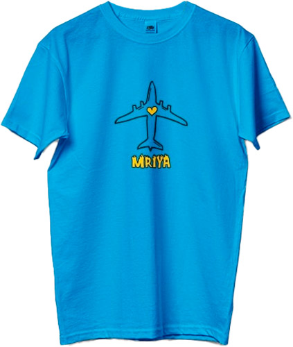 Футболка Літак Мрія, голуба, р. XL, 100% бавовна